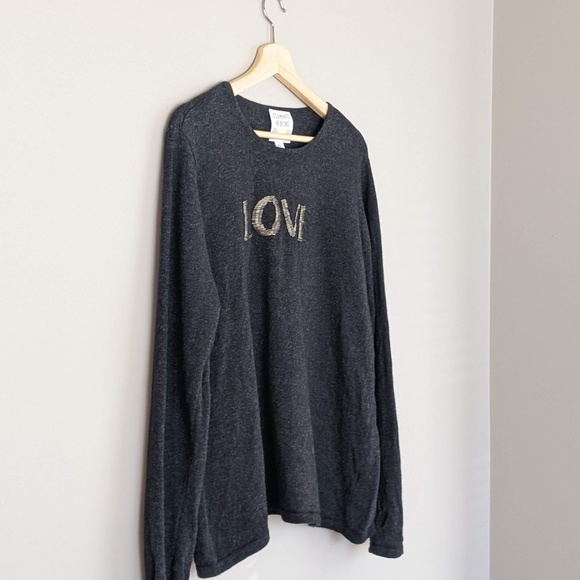 Clements Ribeiro Pop beaded LOVE wool cashmere blend sweater size M - L - Picture 4 of 13